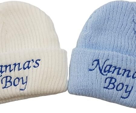 Beanie Hat Newborn- Nannas Boy- Blue