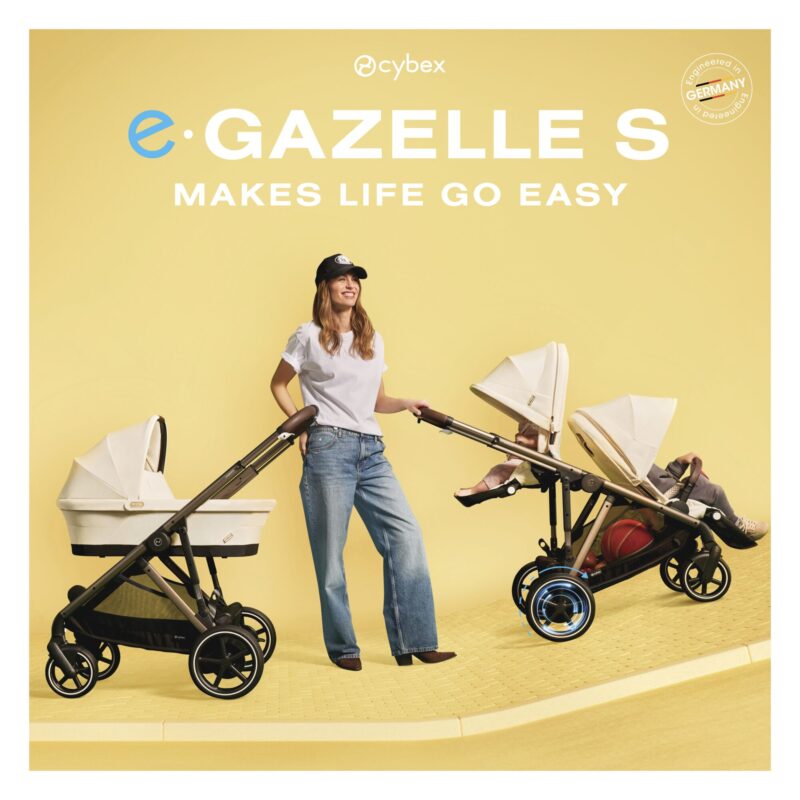 Cybex E-gazelle S Stroller/travel System- Moon Black