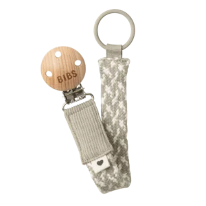 Bibs Pacifier Clip - Sand/ivory