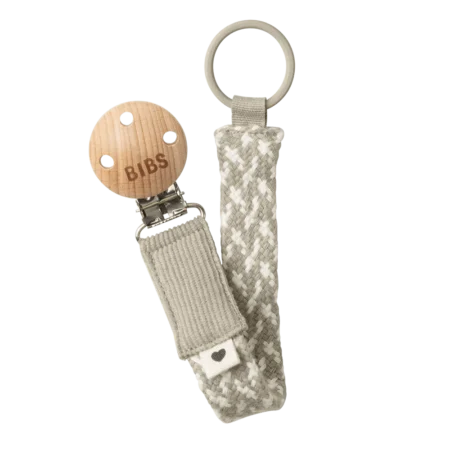 Bibs Pacifier Clip - Sand/ivory