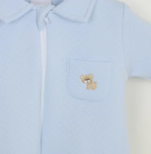 Pex Cub Zipped Sleepsuit-Blue