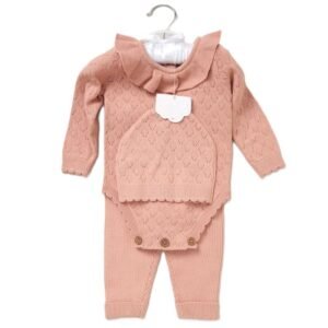 Baby Pink True Knit 3pc Outfit