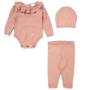 Baby Pink True Knit 3pc Outfit