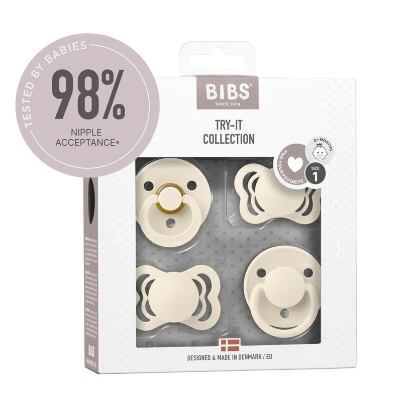 Bibs New Baby Try-it Collection - Ivory Size 1