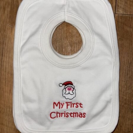 My 1st Christmas Bib- Santa