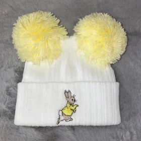 Double Lemon Pom Pom Peter Rabbit Hat