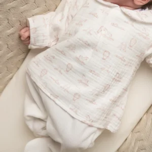 Pink Owl Print Layered Sleepsuit