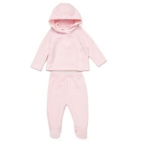 Baby Girls Quilt Jacquard Jacket & Footed Trousers Outfit