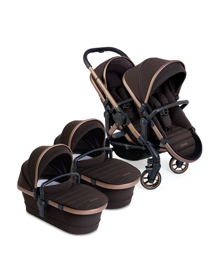 Icandy Peach 7 Pecan Pushchair And Carrycot - Twin