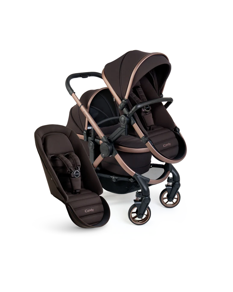 Icandy Peach 7 Pecan Pushchair And Carrycot - Double