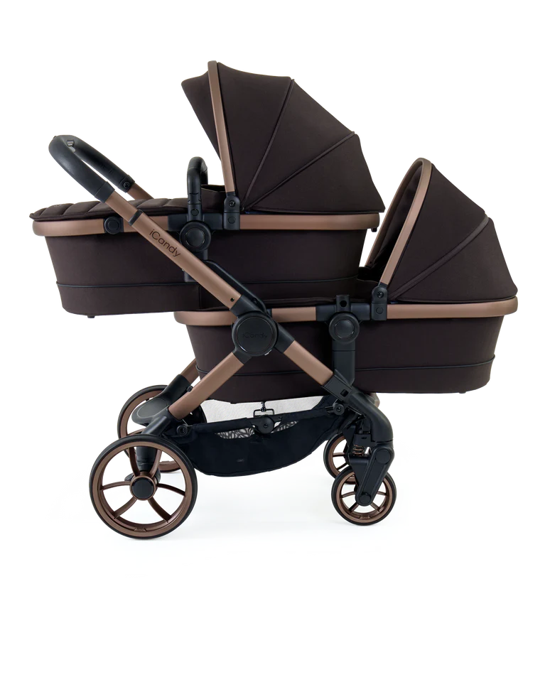Icandy Peach 7 Pecan Pushchair And Carrycot - Twin