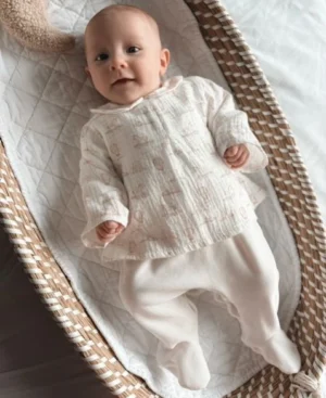 Pink Owl Print Layered Sleepsuit