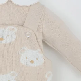 Pex Benny Bear Dungaree Set – Biscuit