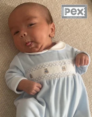 Pex Teddy Smocked Sleepsuit