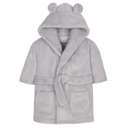 Baby Grey Hooded Dressing Gown