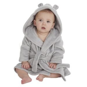 Baby Grey Hooded Dressing Gown