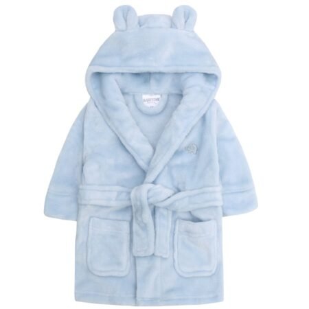 Baby Blue Hooded Dressing Gown