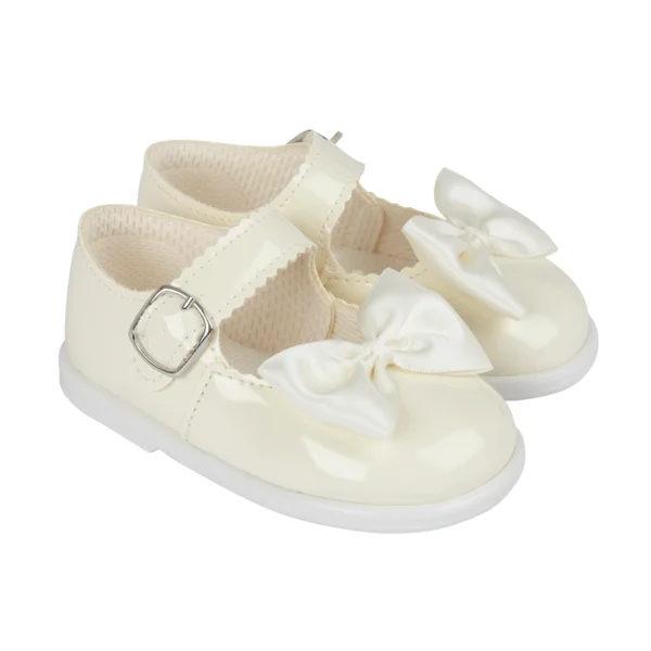 Baypods Hard Soled Shoe With Bow- Ivory