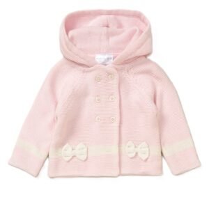 Baby Girls Double Knit Hooded Cardigan