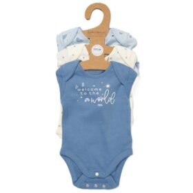 Unisex Organic Cotton 3 Pack Bodysuits With Extendable Gussets (copy)