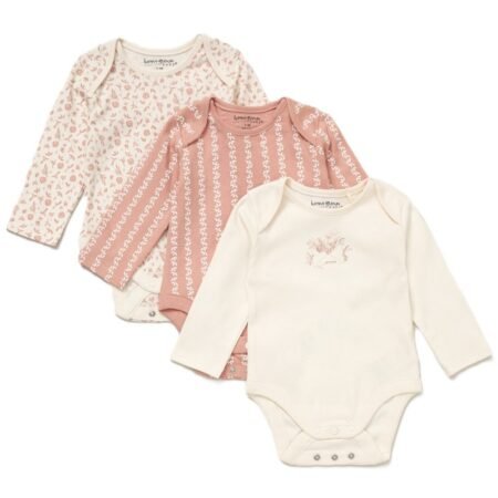 Organic Cotton 3 Pack Bodysuits With Extendable Gussets- Dream (copy)