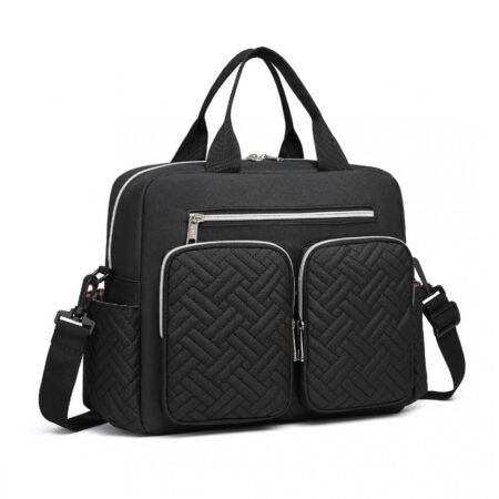 Durable And Functional Changing Tote Bag - Black