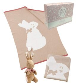 Flopsy Bunny Signature Knitted Blanket With Soft Toy