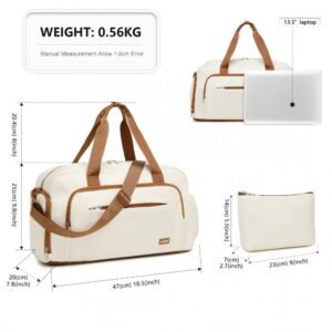 Versatile Hospital Bag Two-piece Set - Beige And Brown