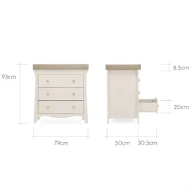 Clara 3 Piece Nursery Furniture Set – Cashmere & Ash