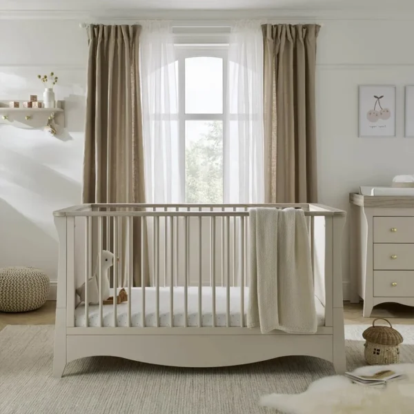 Cuddleco Clara 2 Piece Nursery Furniture Set (cot Bed & Dresser) - Cashmere & Ash