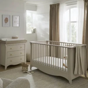 Cuddleco Clara 2 Piece Nursery Furniture Set (cot Bed & Dresser) - Cashmere & Ash