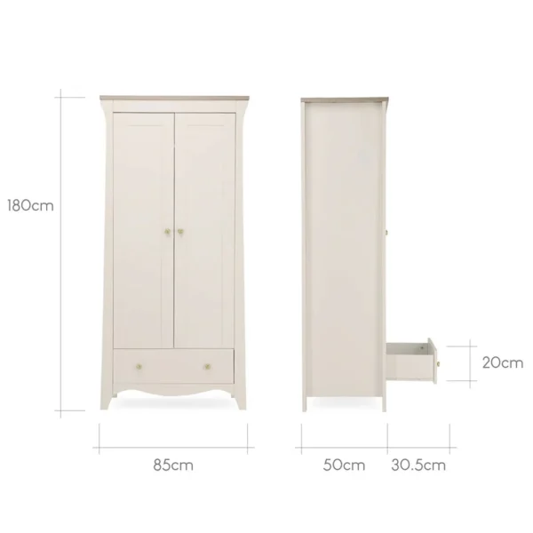 Clara 3 Piece Nursery Furniture Set - Cashmere & Ash