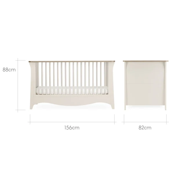 Clara Cot Bed - Cashmere & Ash