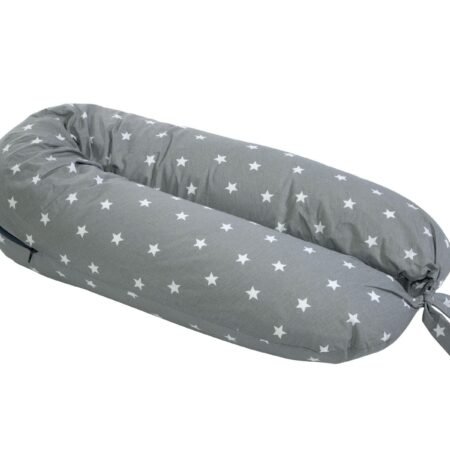 Cuddles Maternity Pillow - Grey White Stars