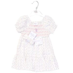 Willow & Whistle Girls Smocked Panel Dress & Headband Set
