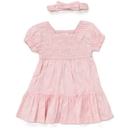 Willow & Whistle Girls Smocked Panel Dress & Headband Set (copy)