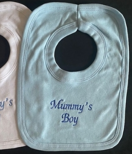 Mummys Boy Embroided Bib