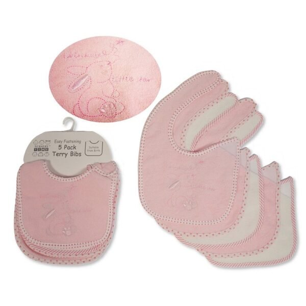 Baby Terry Bibs 5 Pack - Cutie