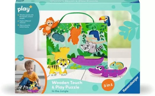 Ravensburger Wooden Touch And Play Puzzle In The Jungle