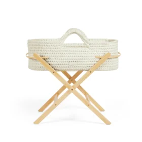 Nova Moses Basket & Stand – Cloud, White