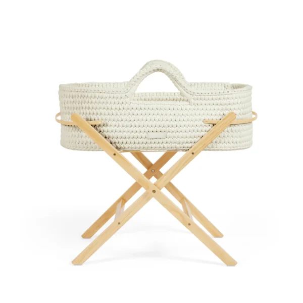Nova Moses Basket & Stand - Cloud, Pine