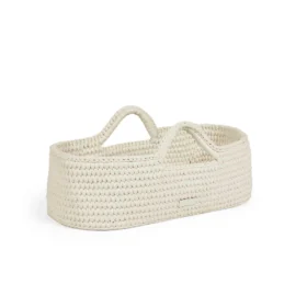 Nova Moses Basket & Stand – Cloud, White