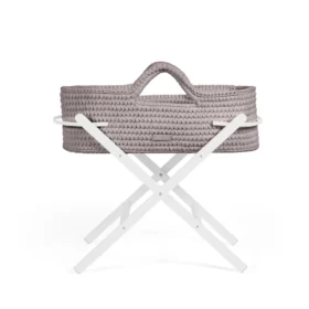 Nova Moses Basket & Stand – Cloud, White