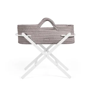 Nova Moses Basket & Stand - Tawny, White