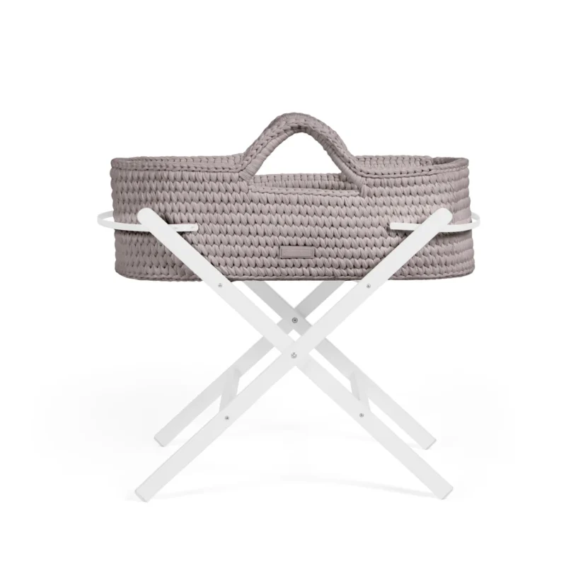 Nova Moses Basket & Stand - Tawny, White