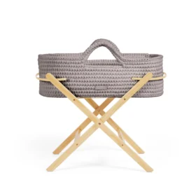 Nova Moses Basket & Stand – Cloud, White