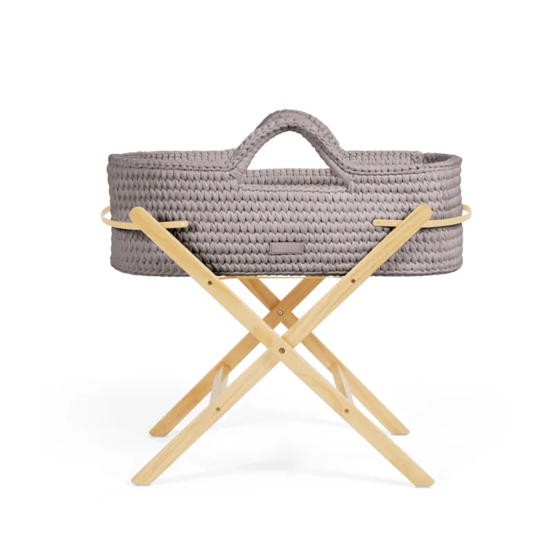 Nova Moses Basket & Stand - Tawny, Pine