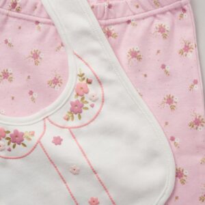 Baby Girls Floral 6 Piece Mesh Bag Gift Set