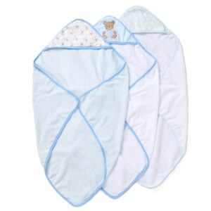 Baby Teddy 6 Piece Hooded Towels & Washcloths Bath Time Set