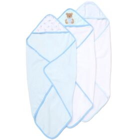 Baby Teddy 6 Piece Hooded Towels & Washcloths Bath Time Set